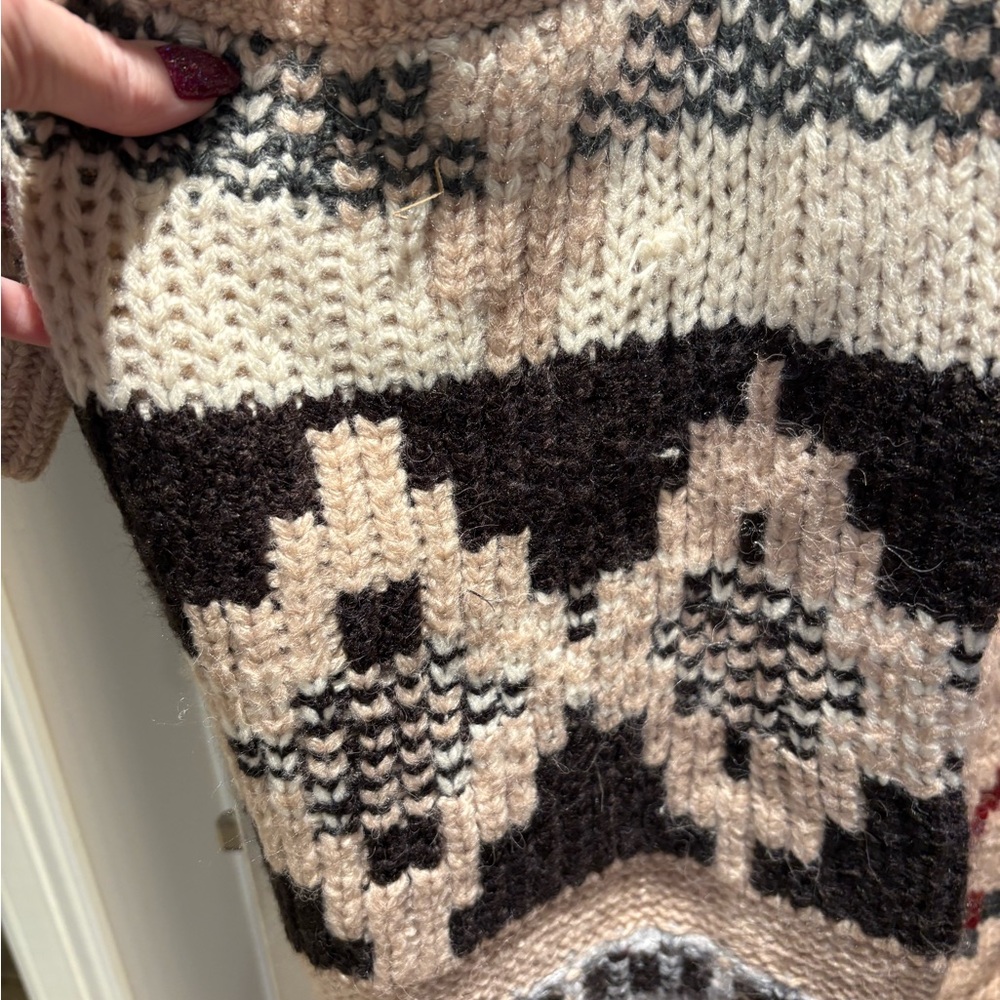 Sundance Multicolor Patterned Sweater Coat - Picture 4 of 9
